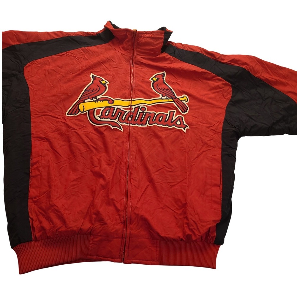 Majestic St Louis Cardinals MLB Authentic Collection Jacket Red Navy Men's XXL